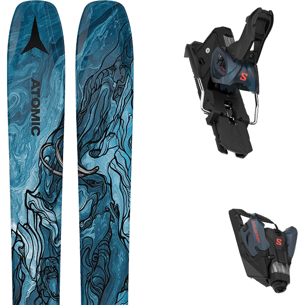 ATOMIC BENT 90 METALIC BLUE/GREY + SALOMON STRIVE 16 GW IRIDESCENT 3 ATOMIC BENT 90 METALIC BLUE/GREY + SALOMON STRIVE 16 GW IRIDESCENT